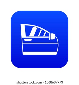 Car door icon digital blue for any design isolated on white vector illustration