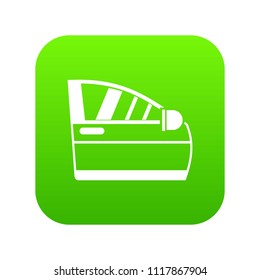 Car door icon digital green for any design isolated on white vector illustration