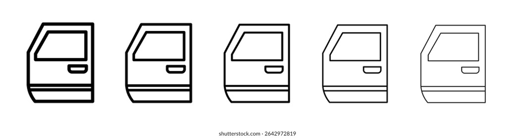 icono de puerta de coche Diseño plano sobre fondo aislado