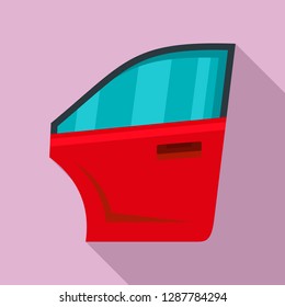 Car door icon. Flat illustration of car door vector icon for web design