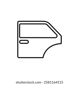 car door icon Flat simple outline