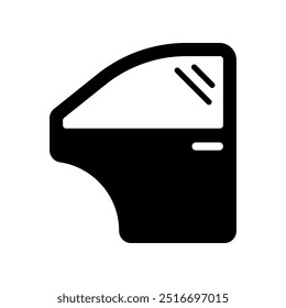 Car door icon isolated on white background.
