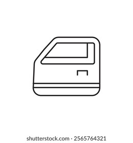 car door icon line art vector
