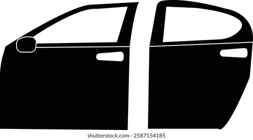 car door icon, Modern Simple styles of vector graphic designs elements, auto service, repair, car detail, related to car service, auto garage, ,window, spare part. isolated on transparent background