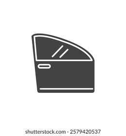 car door icon Simple thin line flat symbol