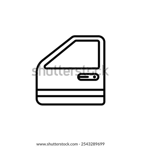 car door icon symbol collection on white background.