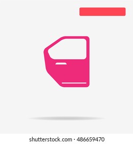 Car door icon. Vector concept illustration for design.