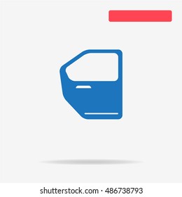 Car door icon. Vector concept illustration for design.