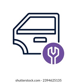 car door icon. vector dual tone icon for your website, mobile, presentation, and logo design.
