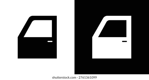 car door icon vector graphics, a flat solid icons