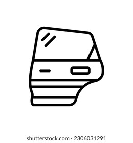 Icono de Puerta de auto en vector. Ilustración