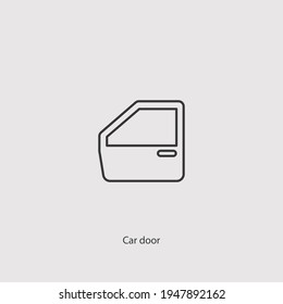 car door icon vector isolated on white background