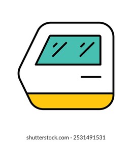 Icono de la puerta del coche con el Vector de fondo blanco