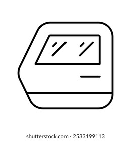 Icono de la puerta del coche con el Vector de fondo blanco