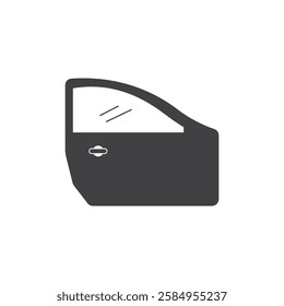 Car door illustration icon flat design