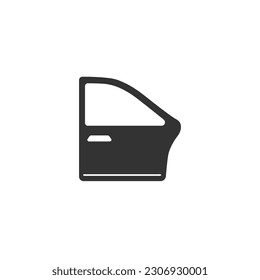 Car door isolated icon on white background, auto service, repair, car detail vector