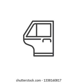 Car Door line icon. linear style sign for mobile concept and web design. Door car part outline vector icon. Symbol, logo illustration. Pixel perfect vector graphics