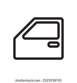 Autotürenlinie Symbol, Vektorgrafik, einzeln auf weißem Hintergrund. 