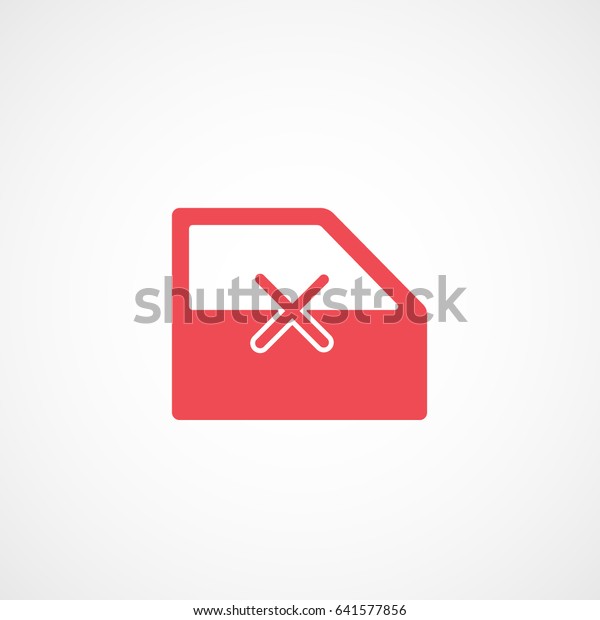 Car Door Lock Red Flat Icon Stock Vector Royalty Free 641577856