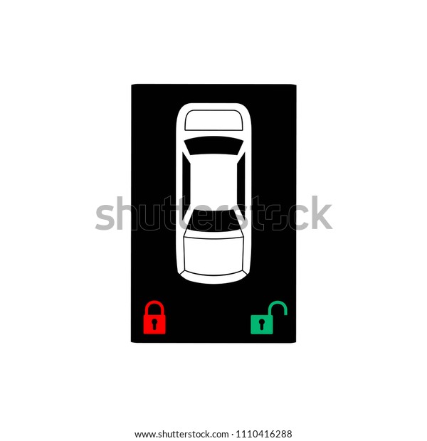 Car Door Lock Unlock By Smartphone Stock Vector Royalty Free