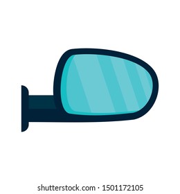 Car door mirror icon. Flat illustration of car door mirror vector icon for web design