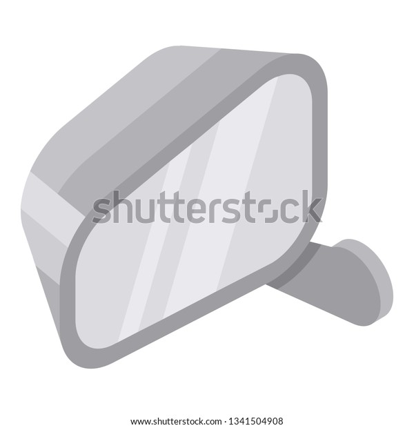 Car door mirror icon.\
Isometric of car door mirror vector icon for web design isolated on\
white background