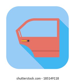 Car door. Single flat color icon. Vector illustration.