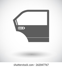 Car door. Single flat icon on white background. Vector illustration.