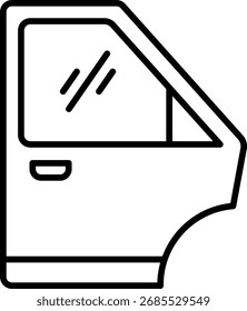 Car Door Vector Icon Illustration