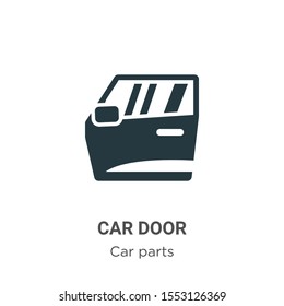 Car door vector icon on white background. Flat vector car door icon symbol sign from modern car parts collection for mobile concept and web apps design.