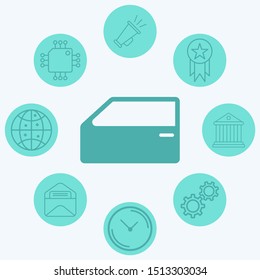 Car door vector icon sign symbol