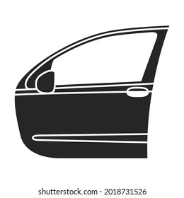 Car door vector icon.Black vector icon isolated on white background car door.