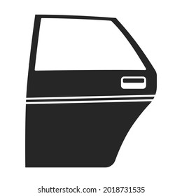 Car door vector icon.Black vector icon isolated on white background car door.