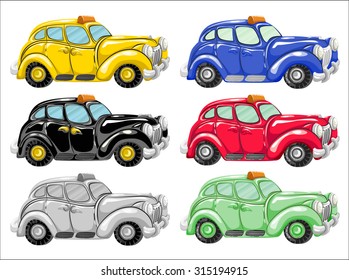 car, drawing, cartoon (vector)