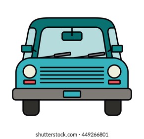 car drawing front isolated icon design