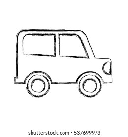 car drawing isolated icon vector illustration design