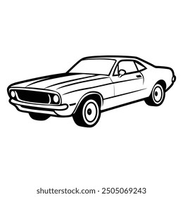 Car Drawing Silhouette Outline Design Vector Illustration Clipart Eps