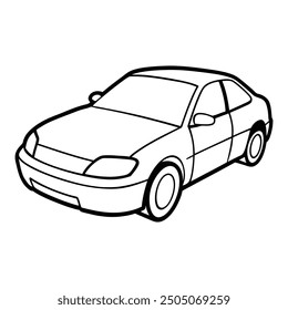 Car Drawing Silhouette Outline Design Vector Illustration Clipart Eps