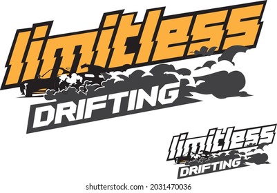 car drifting logo illustrator, tshirt, cap, sticker branding