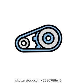 Car Drive Belt Icon Vector Illustration