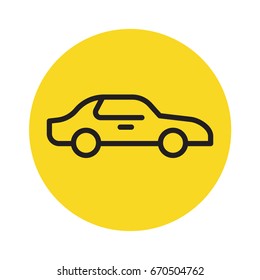 car drive gasoline icon flat vector thin line icon auto insurance vehicle circle icon driving car motor adventure travel