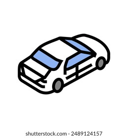 car drive urban color icon vector. car drive urban sign. isolated symbol illustration