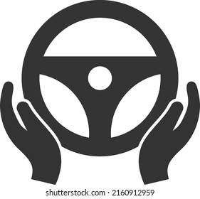 Ilustración vectorial de la unidad automovilística. Ilustración plana de diseño icónico de la conducción de automóviles, aislada en un fondo blanco.