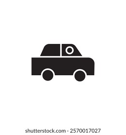 car driver icon black and white vector outline sign