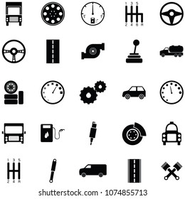 car driver icon set