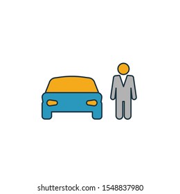 Car Driver Icon. Simple Element From Transport Icons Collection. Creative Car Driver Icon Ui, Ux, Apps, Software And Infographics.