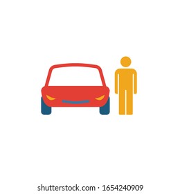 Car And Driver Icon. Simple Element From Transport Icons Collection. Creative And Car Driver Icon Ui, Ux, Apps, Software And Infographics.