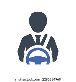 Car driver icon, Vector Graphics