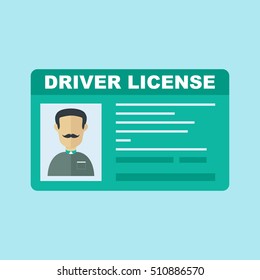 Car driver license icon