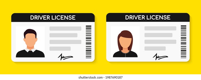 Car driver license icon. Vector illustration